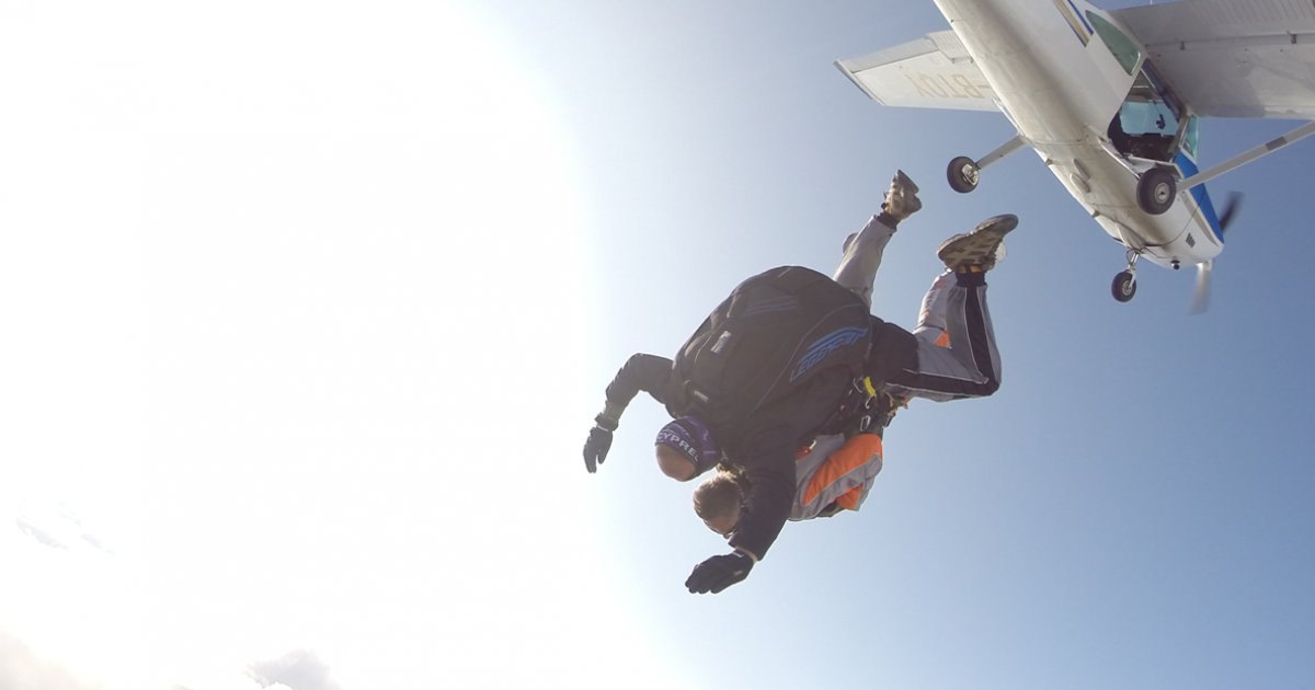 Découvrir la chute libre en parachute tandem - Abeille parachutisme